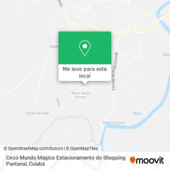Circo Mundo Mágico Estacionamento do Shopping Pantanal mapa