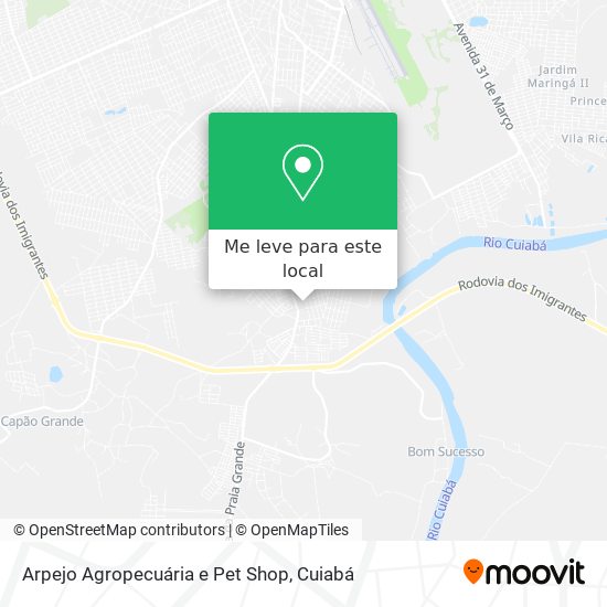 Arpejo Agropecuária e Pet Shop mapa