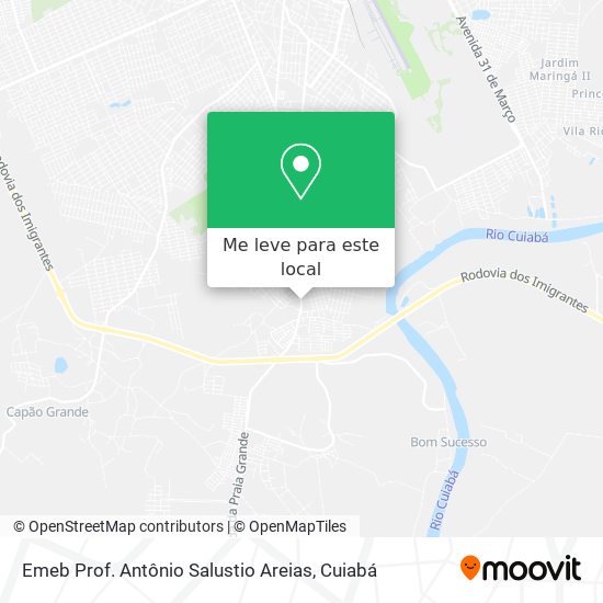 Emeb Prof. Antônio Salustio Areias mapa