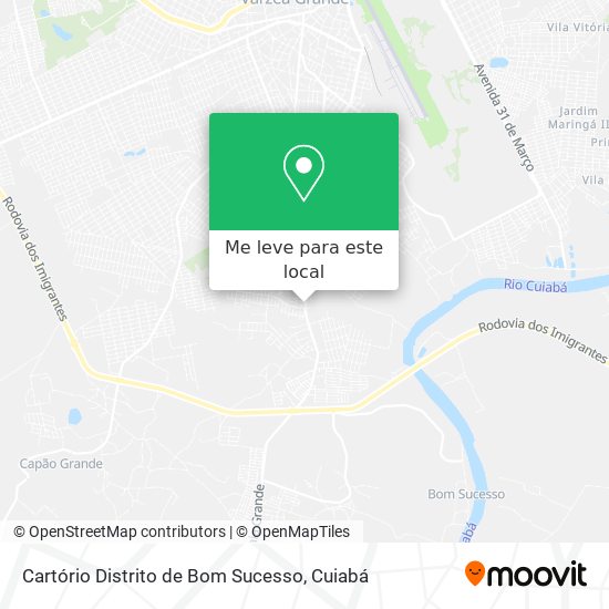 Cartório Distrito de Bom Sucesso mapa