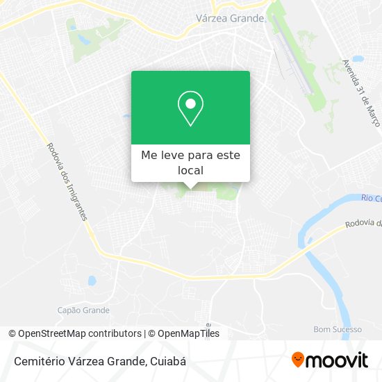 Cemitério Várzea Grande mapa