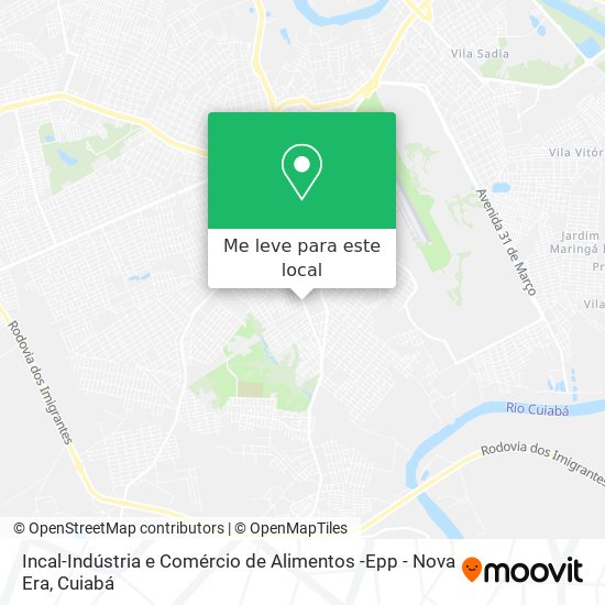 Incal-Indústria e Comércio de Alimentos -Epp - Nova Era mapa