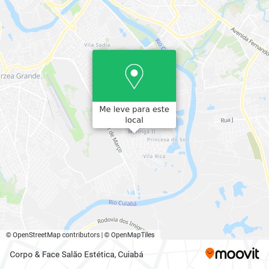 Corpo & Face Salão Estética mapa