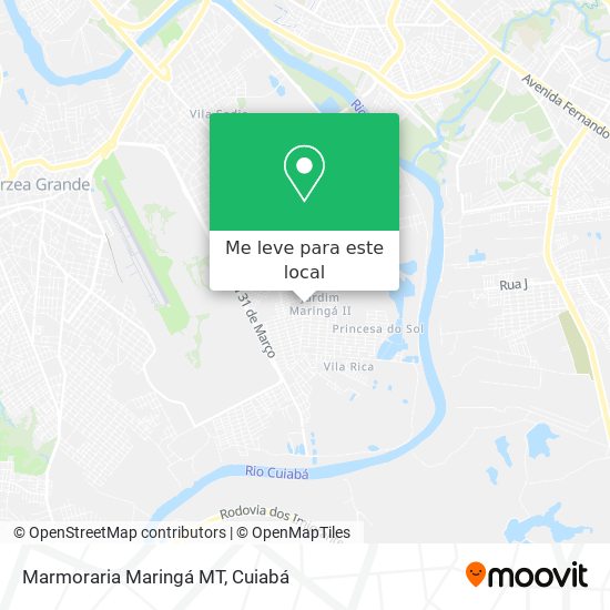 Marmoraria Maringá MT mapa