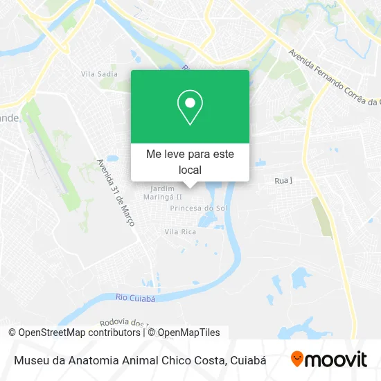 Museu da Anatomia Animal Chico Costa mapa