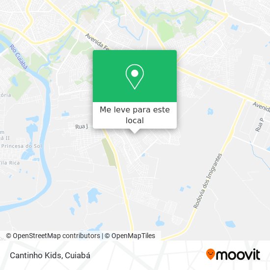 Cantinho Kids mapa