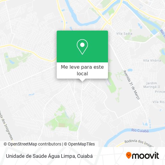 Unidade de Saúde Água Limpa mapa
