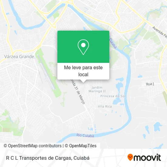 R C L Transportes de Cargas mapa