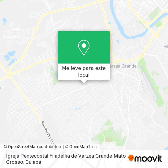 Igreja Pentecostal Filadélfia de Várzea Grande-Mato Grosso mapa