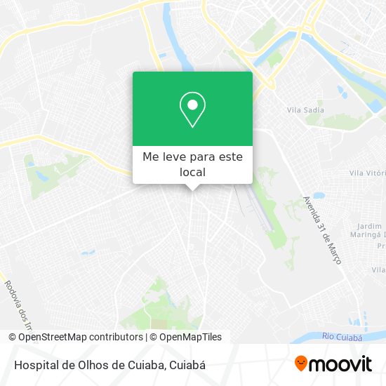 Hospital de Olhos de Cuiaba mapa