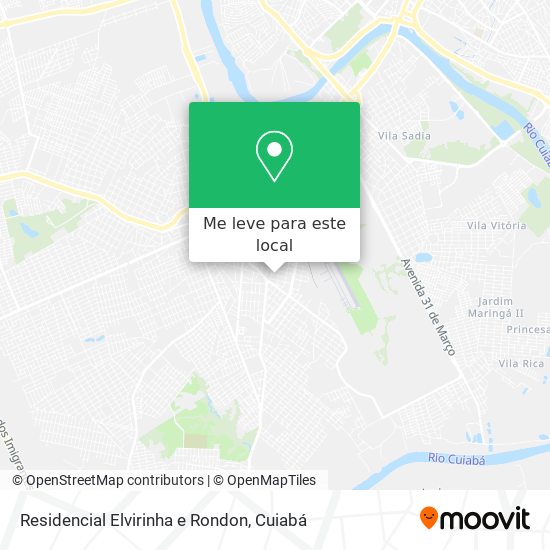 Residencial Elvirinha e Rondon mapa