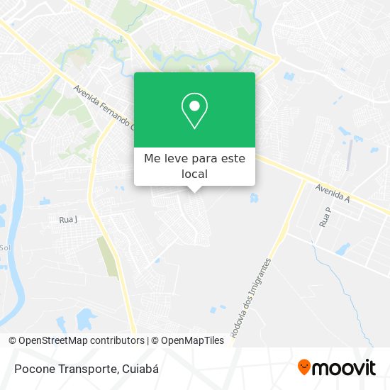 Pocone Transporte mapa