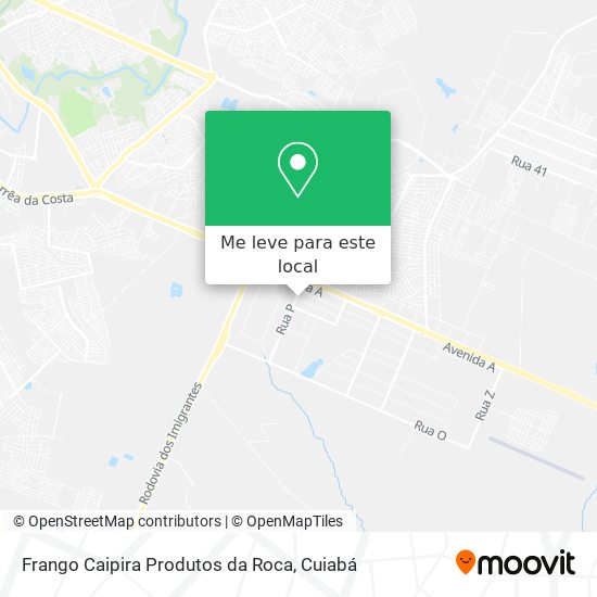 Frango Caipira Produtos da Roca mapa