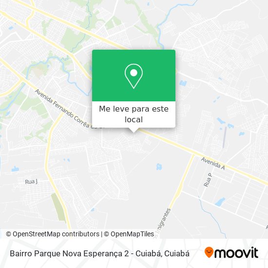 Bairro Parque Nova Esperança 2 - Cuiabá mapa