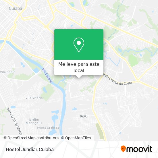 Hostel Jundiaí mapa