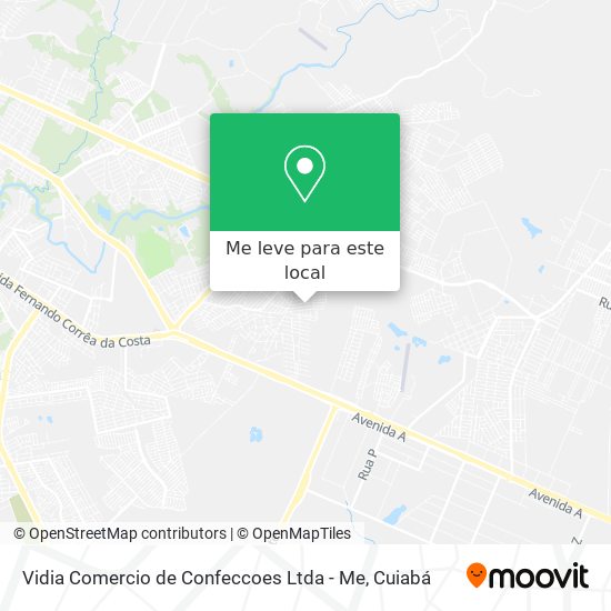 Vidia Comercio de Confeccoes Ltda - Me mapa