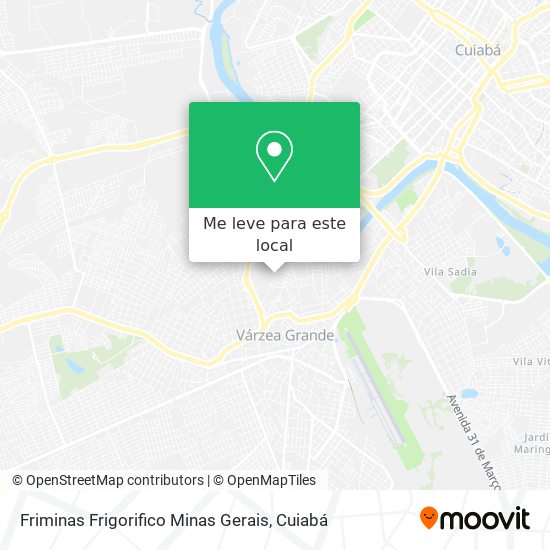 Friminas Frigorifico Minas Gerais mapa