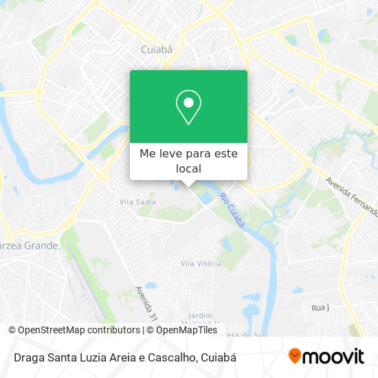 Draga Santa Luzia Areia e Cascalho mapa