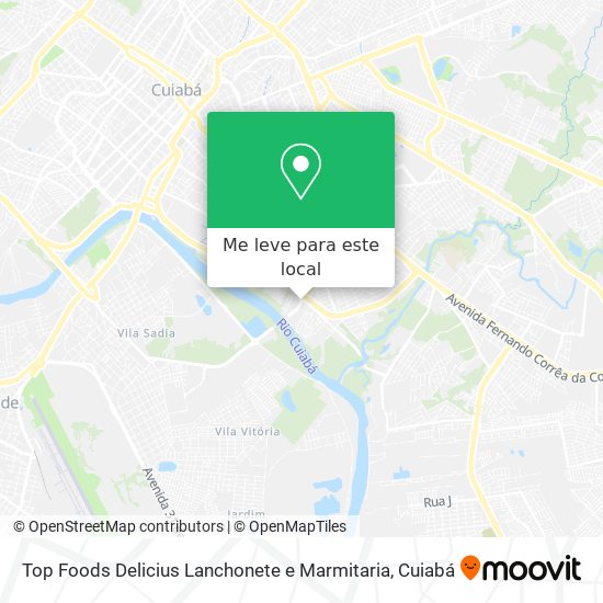 Top Foods Delicius Lanchonete e Marmitaria mapa