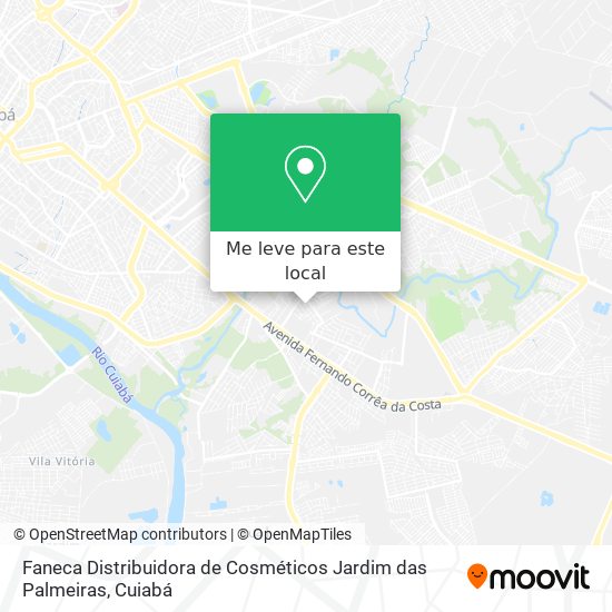 Faneca Distribuidora de Cosméticos Jardim das Palmeiras mapa