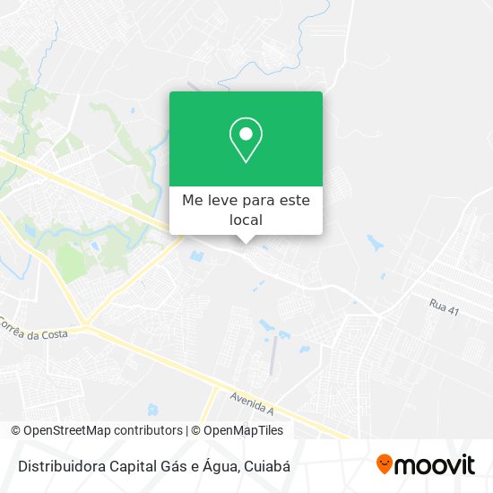 Distribuidora Capital Gás e Água mapa
