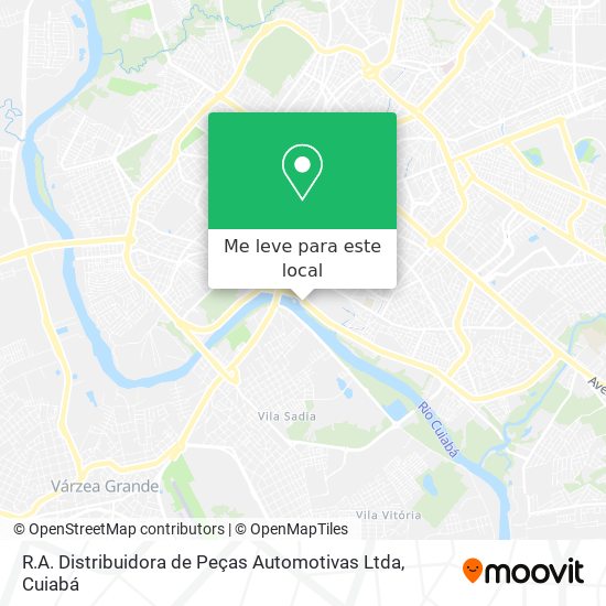 R.A. Distribuidora de Peças Automotivas Ltda mapa