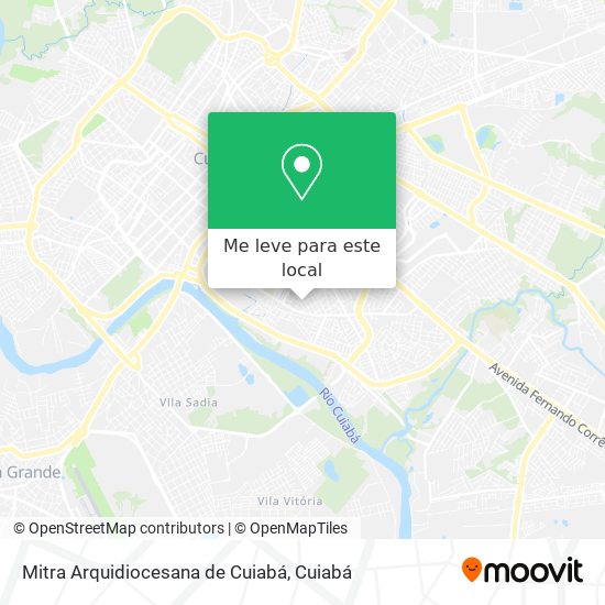 Mitra Arquidiocesana de Cuiabá mapa