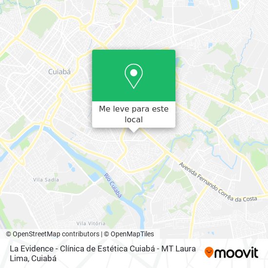 La Evidence - Clínica de Estética Cuiabá - MT Laura Lima mapa