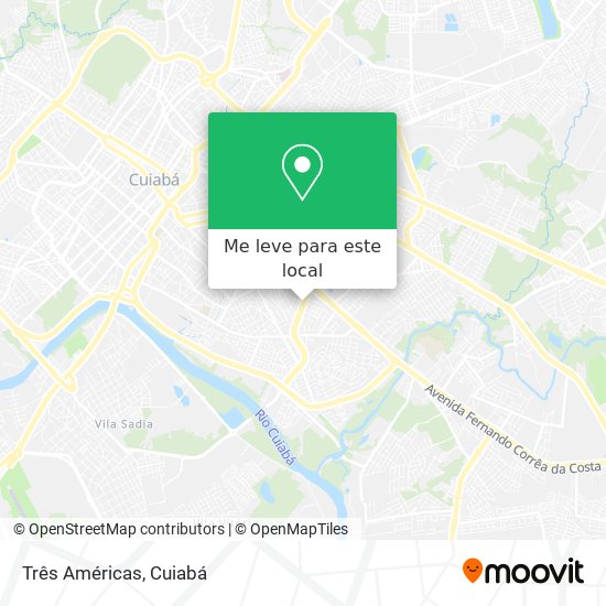 Três Américas mapa