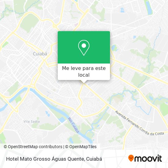 Hotel Mato Grosso Águas Quente mapa