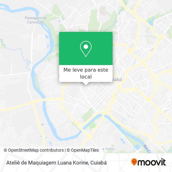 Ateliê de Maquiagem Luana Korine mapa
