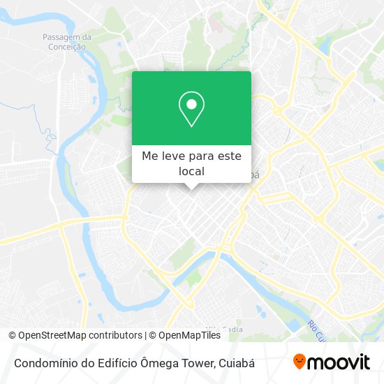 Condomínio do Edifício Ômega Tower mapa