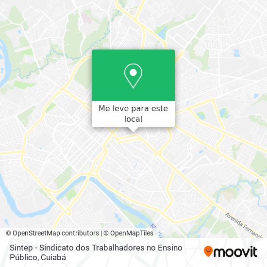 Sintep - Sindicato dos Trabalhadores no Ensino Público mapa