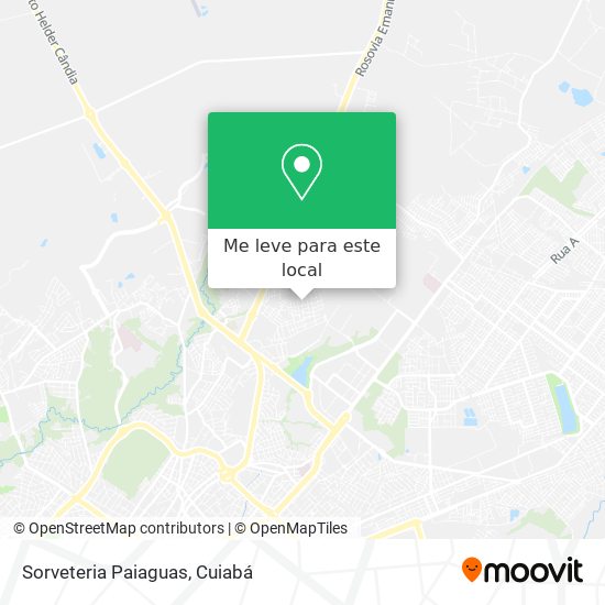 Sorveteria Paiaguas mapa