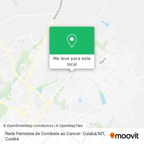 Rede Feminina de Combate ao Cancer- Cuiabá / MT mapa