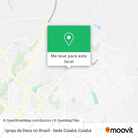 Igreja de Deus no Brasil - Sede Cuiabá mapa