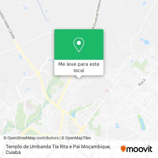 Templo de Umbanda Tia Rita e Pai Moçambique mapa