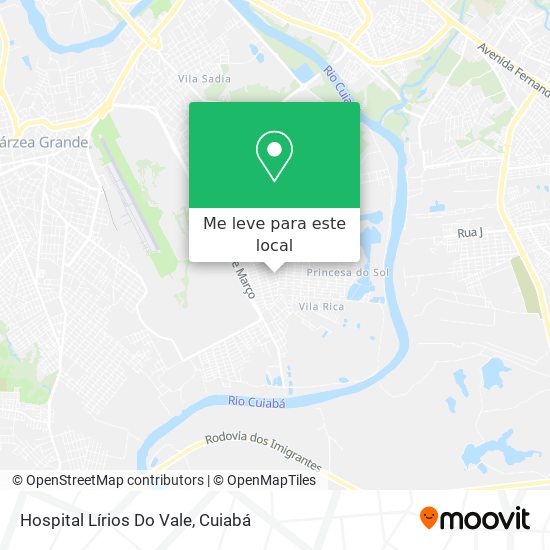 Hospital Lírios Do Vale mapa