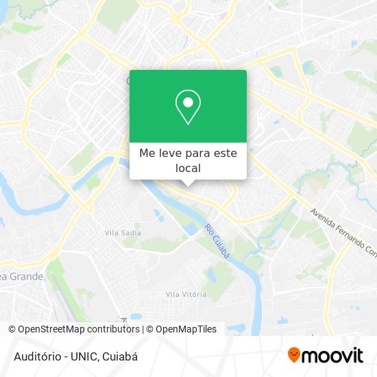 Auditório - UNIC mapa
