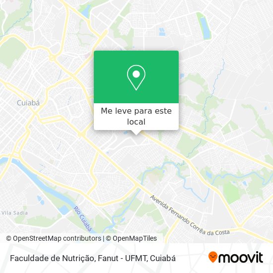 Faculdade de Nutrição, Fanut - UFMT mapa