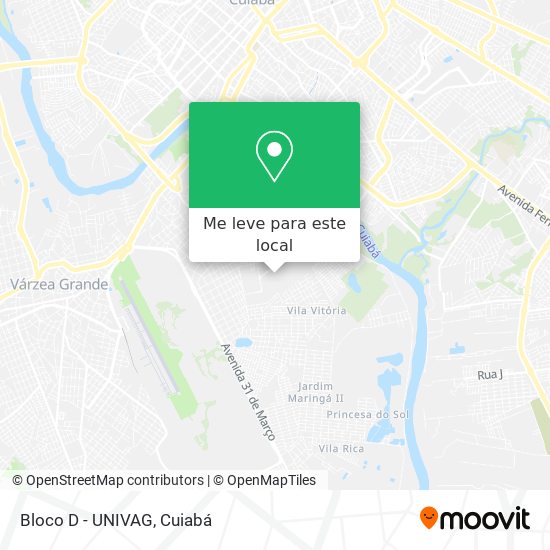 Bloco D - UNIVAG mapa