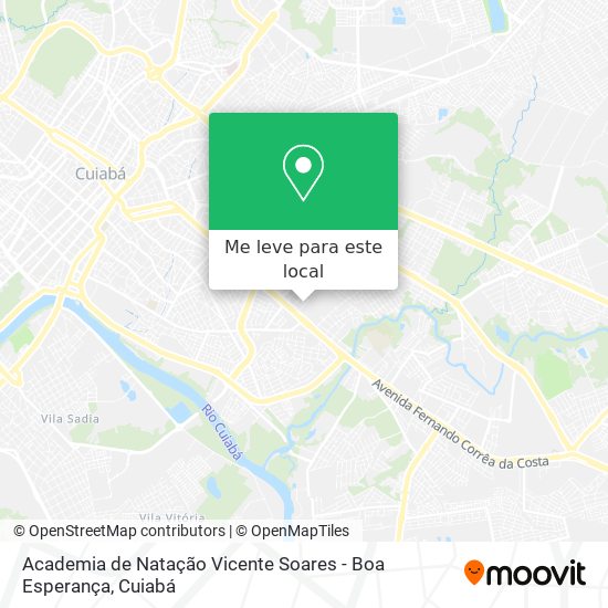 Academia de Natação Vicente Soares - Boa Esperança mapa