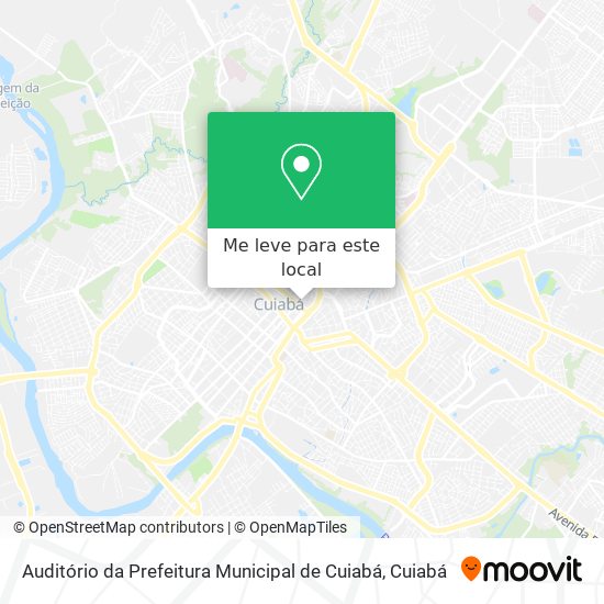 Auditório da Prefeitura Municipal de Cuiabá mapa