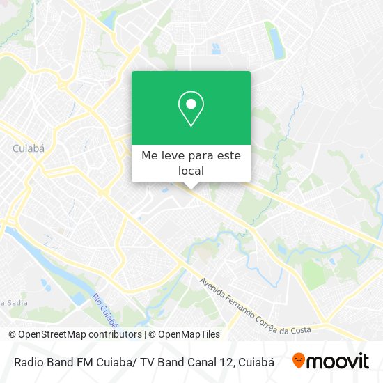 Radio Band FM Cuiaba/ TV Band Canal 12 mapa