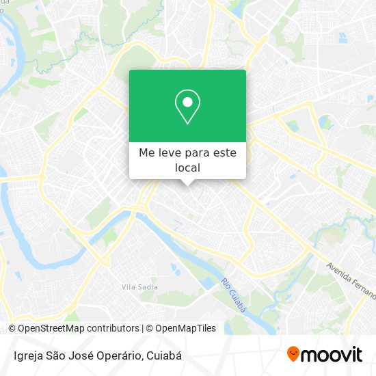 Igreja São José Operário mapa