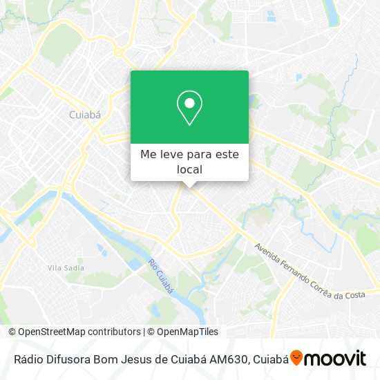 Rádio Difusora Bom Jesus de Cuiabá AM630 mapa
