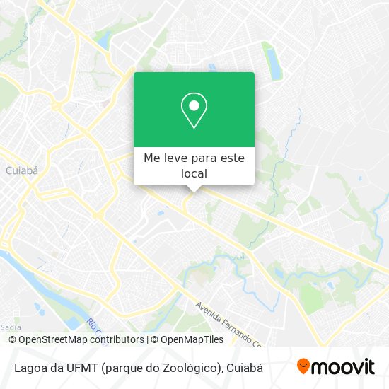 Lagoa da UFMT (parque do Zoológico) mapa