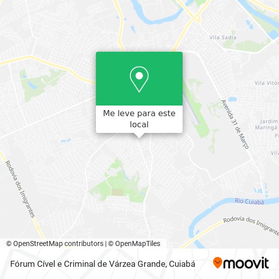 Fórum Cível e Criminal de Várzea Grande mapa