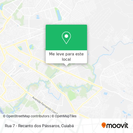 Rua 7 - Recanto dos Pássaros mapa