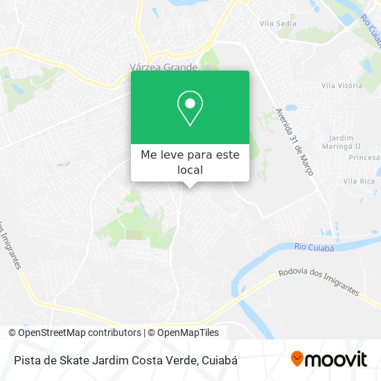Pista de Skate Jardim Costa Verde mapa